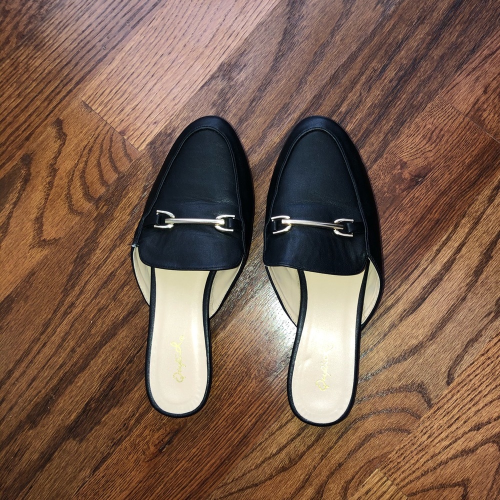 Black loafer sandals